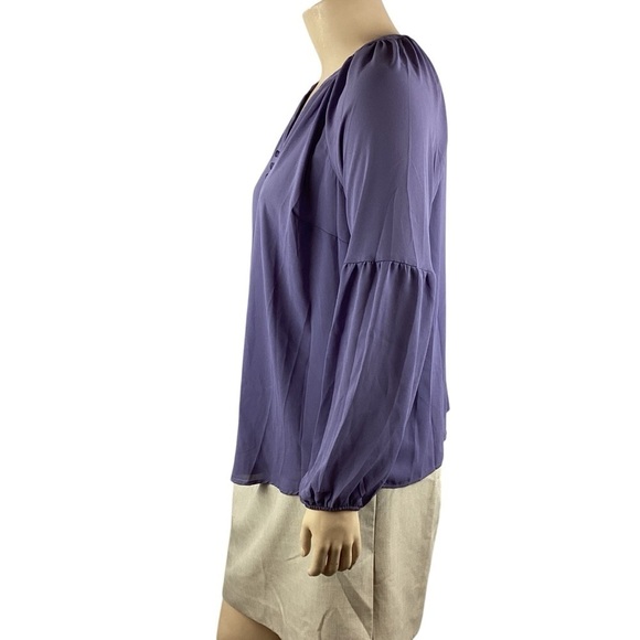 Torrid Georgette Puff Sleeve Peasant Blouse Size L Blue - Picture 4 of 7